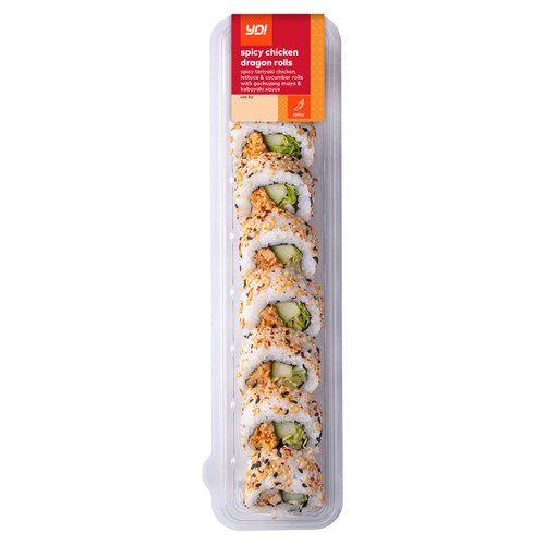 YO Spicy Chicken Dragon Rolls With Gochujang Mayo & Kabayaki Sauce   215g