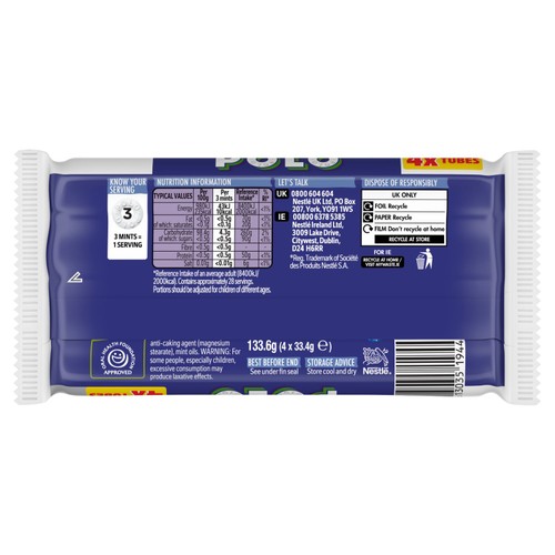 Polo Sugar Free Mints 4 Pack