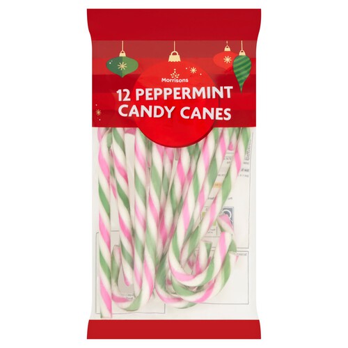 Morrisons Christmas 12 Peppermint Candy Canes