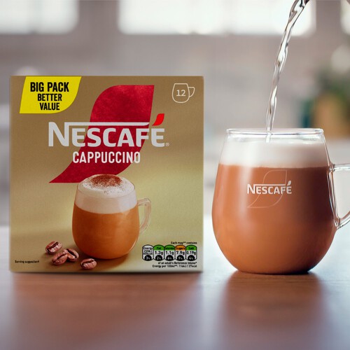 Nescafe Gold Cappuccino Instant Coffee 12 Sachets