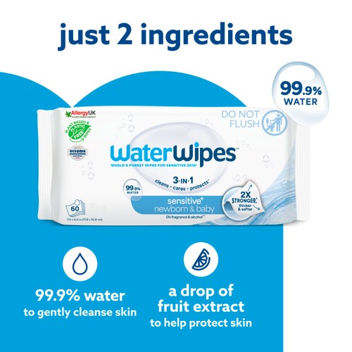 WaterWipes Original Baby Wipes 360 Wipes