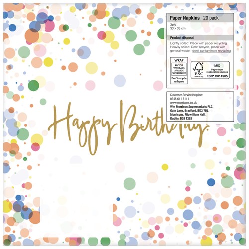 Nutmeg Home Bubbles Napkins   20 pack