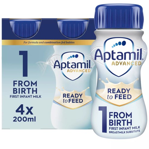 Aptamil Advanced 1 First Infant Milk From Birth 4 x 200ml