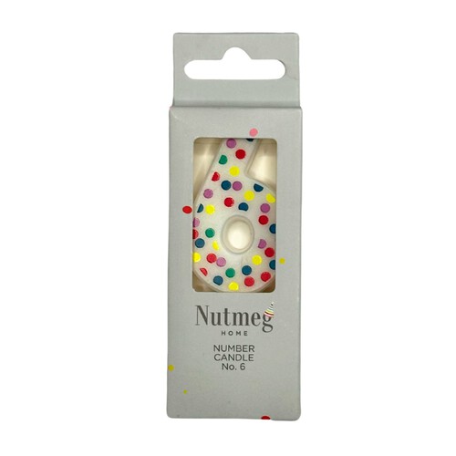 Nutmeg Spot Number Candle No.6