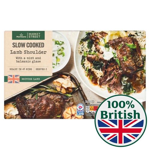 Morrisons Slow Cooked Lamb Shoulder With Mint & Balsamic Glaze 