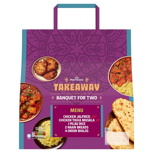 Morrisons Takeaway Banquet For Two- Chicken Jalfrezi & Chicken Tikka Masala