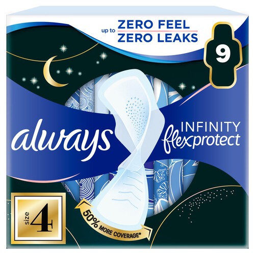 Always Infinity Pads Secure Night Size 4 