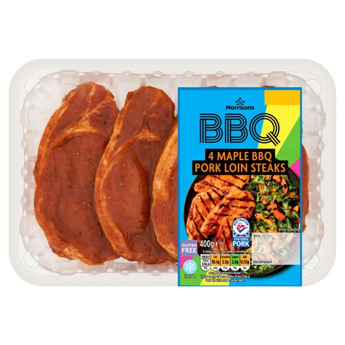 Morrisons BBQ 4 Maple Bbq Pork Loin Steaks