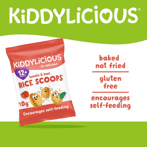 Kiddylicious Tomato & Basil Rice Scoop 4 x 10g