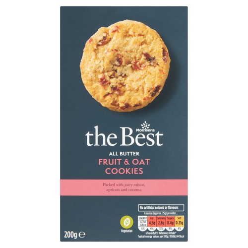 Morrisons The Best All Butter Fruit & Oat Cookies 200g