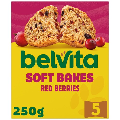Belvita Soft Bakes Red Berries Cereal Bars 5 Pack
