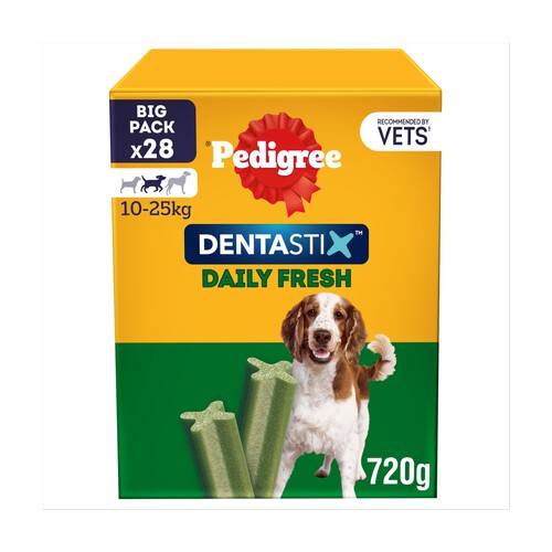 Pedigree Dentastix Fresh Adult Medium Dog Treats 28 x Dental Sticks