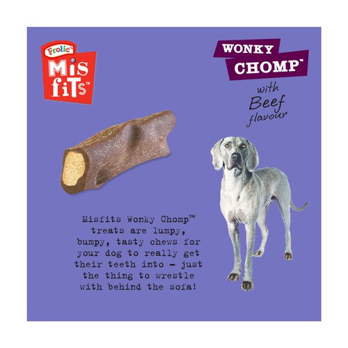 Misfits Wonky Chomp Adult Medium Dog Treats Liver 2 Stick 