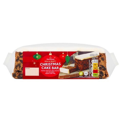 Morrisons Rich & Fruity Iced Christmas Cake Bar