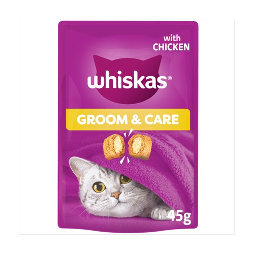 Whiskas groom care cat treats with chicken