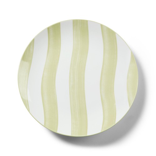 Nutmeg Home Green Stripe Side Plate