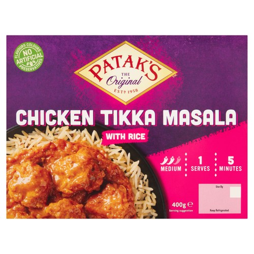 Patak's Chicken Tikka Masala With Rice 400g