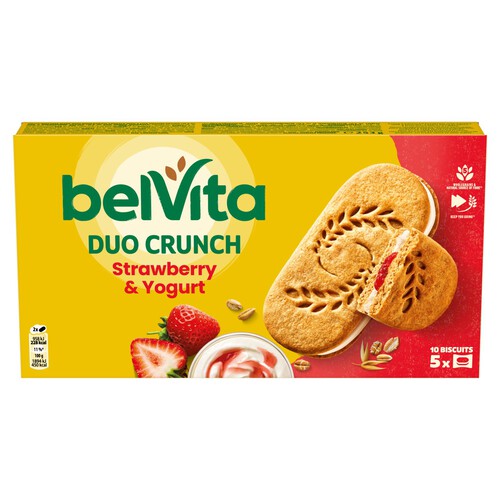 BelVita Breakfast Biscuits Strawberry & Yogurt Crunch 5 Pack 