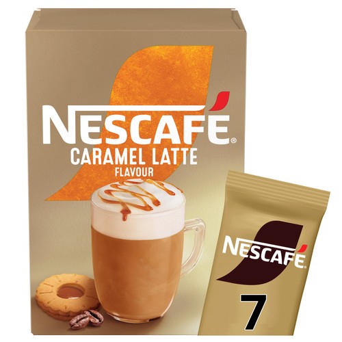 Nescafe Latte Caramel Instant Coffee 7 Sachets 