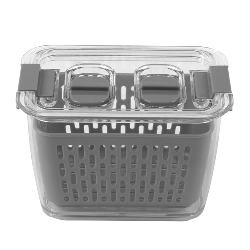 Nutmeg Home Fridge Storage With Drainer Small