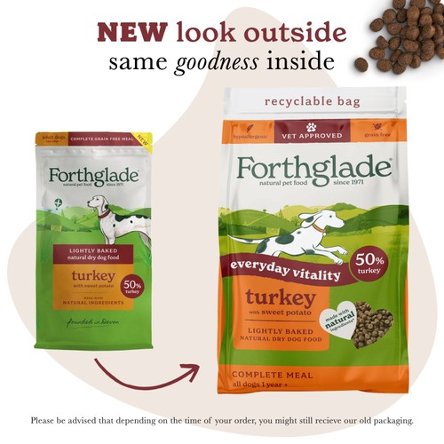 Forthglade Natural Dry Dog Lightly Baked Turkey With Sweet Potato