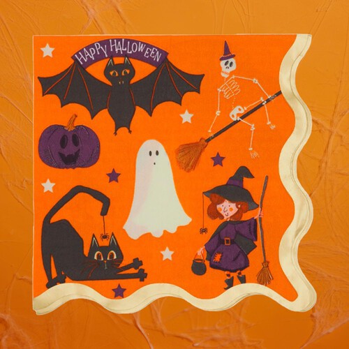 Morrisons Halloween Napkins With Foil 16 Pack