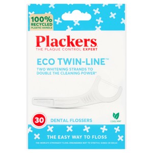 Plackers Eco Twin Line Cool Mint Dental Flossers x30