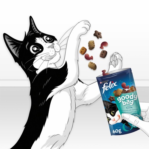 Felix Goody Bag Cat Treats Seaside Mix