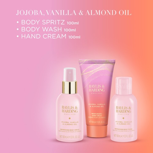 Baylis & Harding Jojoba Vanilla & Almond Oil Luxury Wash Bag Gift Set