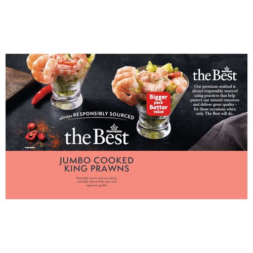Morrisons The Best Jumbo Cooked Prawns  337.5g