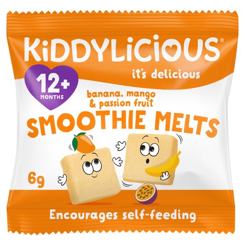 Kiddylicious Banana, Mango & Passionfruit Smoothie Melts Baby Snacks