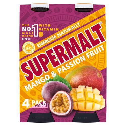 Supermalt mango passion fruit