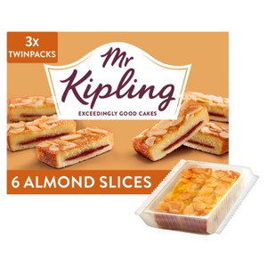 Mr Kipling Almond Slices Cakes Multipack Snack 3x2pk