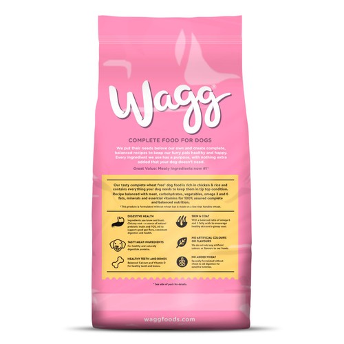 Wagg Wheat Free Dry Adult Dog Food In Chicken & Rice