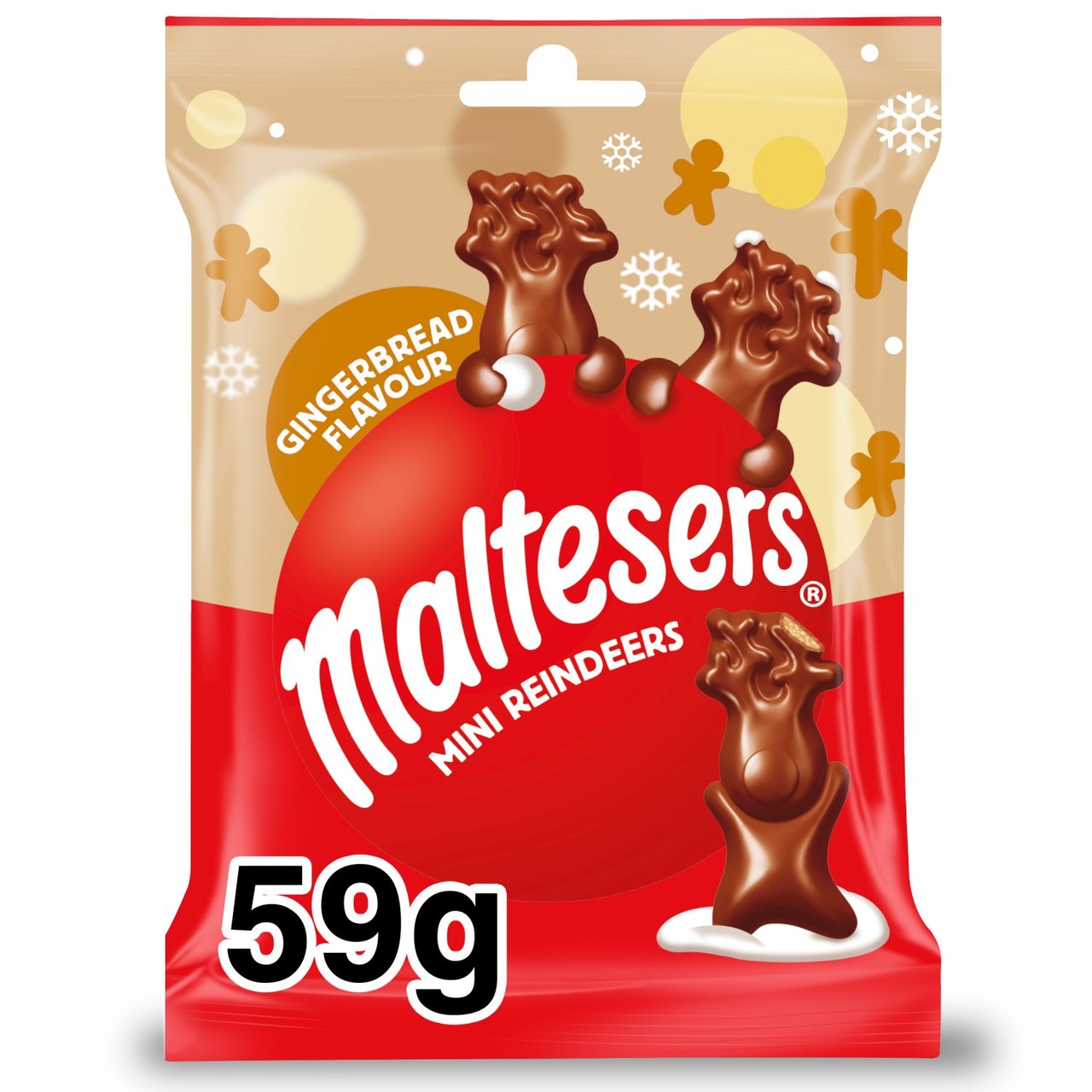 Maltesers Reindeer Gingerbread Chocolate Christmas Mini Treats Bag 59g