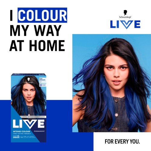 LIVE Intense Colour Permanent Hair Dye U67 Blue Mercury