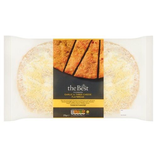 Morrisons The Best 3 Cheese & Garlic Flatbreads