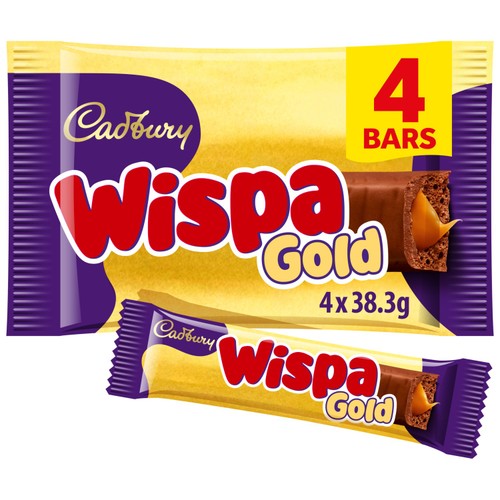 Cadbury Wispa Gold Chocolate Bar 4 Pack Multipack
