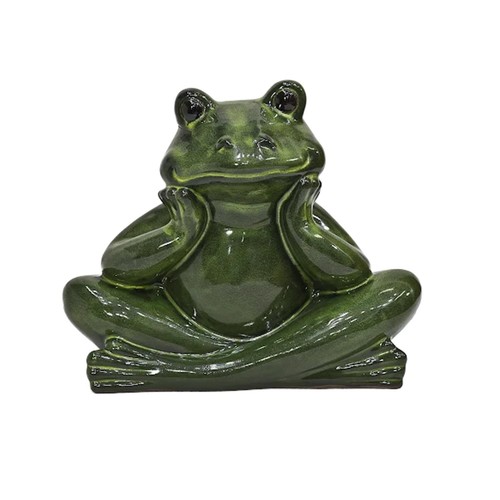 M Nutmeg Home Nutmeg Glazed Sitting Frog Ornament