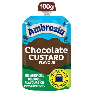 Ambrosia Vanilla Custard Dessert Snack Pouch 100g