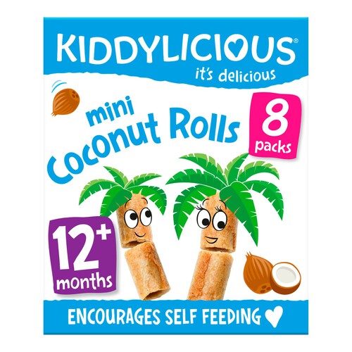 Kiddylicious Original Mini Coconut Rolls Baby Snacks 