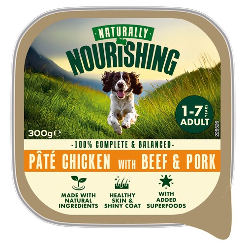 Morrisons Premium Pate With Chicken For Adult Dogs 