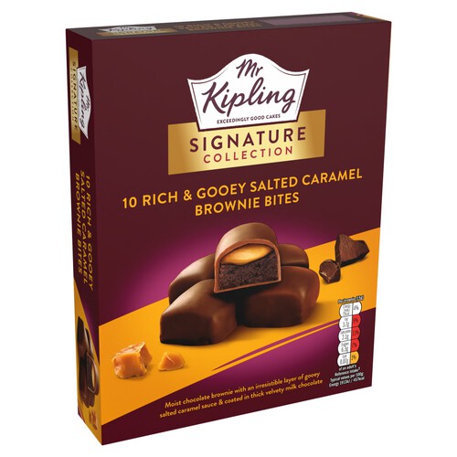 Mr Kipling Signature Salted Caramel 10 Gooey Brownie Bites