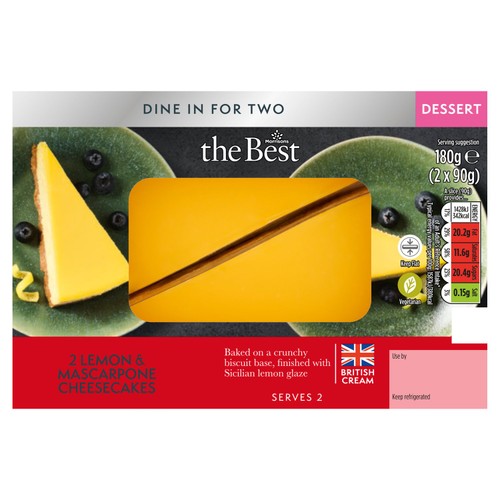 Morrisons The Best Lemon & Mascarpone Cheesecake Slices 180g