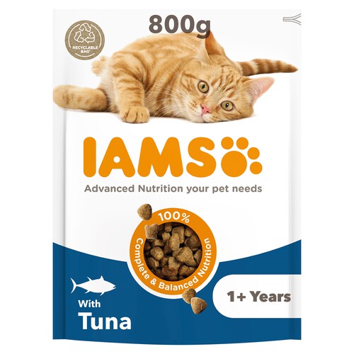 Iams Dry Cat With Tuna 1+ Years 