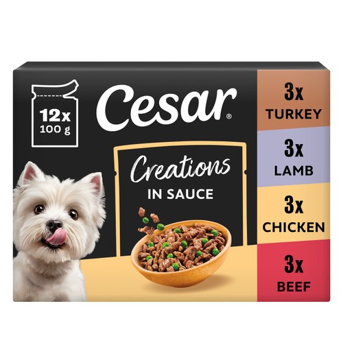 CESAR Deliciously Fresh Dog Pouches Favourites in Gravy 12x100g