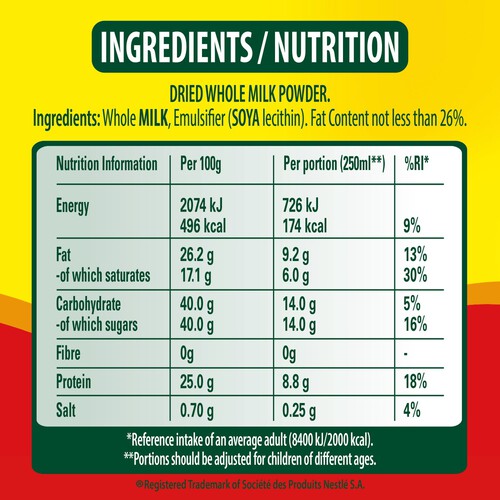 Nido Instant Full Cream Milk Powder Tin