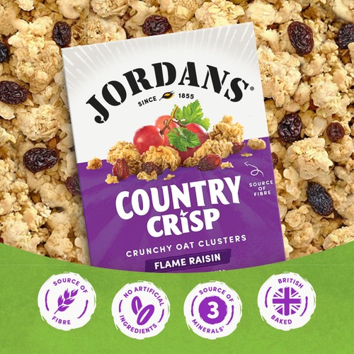 Jordans Country Crisp Flame Raisins Breakfast Cereal   450g