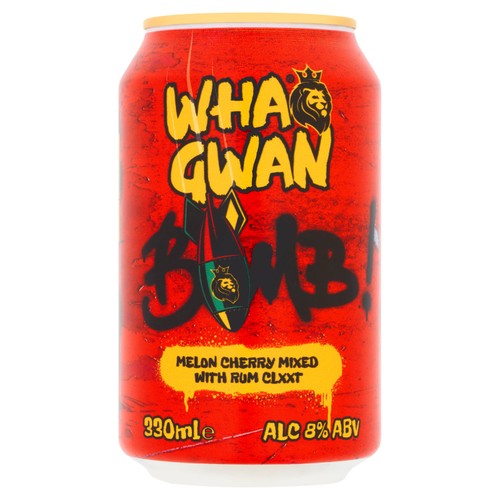 Wha Gwan Bomb Melon Cherry Mixed Rum 330Ml