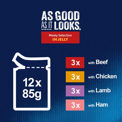 FELIX As Good As it Looks Meaty Selection in Jelly Wet Cat Food 12x85g
